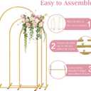 Backdrop Stand Photo Studio Adjustable Background Stand Support for Parties, Events Decoration, Wedding, Photography (6.6FT,6FT,5FT)