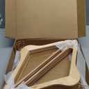 Amber Home 30 Pack Wooden Coat Hangers, Natural Wood Suit Hangers with Non Slip Pant Bar, Clothes Hangers for Shirts, Jackets, Dress, Pant (Natural, 30