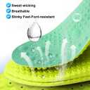 4D Cloud Soles Insoles for Men and Women,Soft Shock Absorption Massage Insoles -Comfort Sports Shoe Inserts Arch Support Insoles, Work Boot Shoe Insole (Green, XS Men 6~7 /Women 7.5)