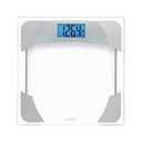 Taylor Digital Scales for Body Weight, 400 LB Capacity, Unique Blue LCD, Stainless Steel Accents, Glass Platform, 12.2 x 12.2 Inches, Clear