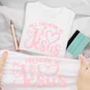 2 x GIRAFVINYL Light Pink HTV Heat Transfer Vinyl, Pink Iron on Vinyl Pastel HTV Vinyl for T-Shirt, Bags, and Other Fabric, 12" X 5FT, Easy to Cut & Weed