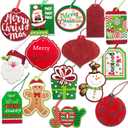 Christmas Gift Tags 60 Count with Untied String (15 Assorted Glitter, Foil, Printed Designs for DIY Xmas Present Wrap and Label Package Name Card)