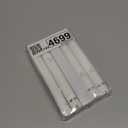 SUPER STAM Plastic Mezuzah Case Holder  Semiround Design with Silver Accent  Self-Stick Adhesive Back  Waterproof Rubber Cork  5 Pack (WHITE SILVER, #15 for 15 cm scroll)