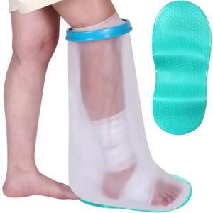 100% Waterproof Cast Shower Cover Leg Cast Cover with Non-Slip Bottom for Showering After Surgery, Adult Foot Shower Bag Cast Bag Cast Protector to Keep Wound & Bandages Dry