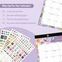 10 x 2026 Desk Calendar, Large Desktop/Wall Monthly Calendar (Jan. 2026 - Jun. 2027) 17'' x 12'' School Year Desk Planner for Teacher Family School Office Supplies (Purple)