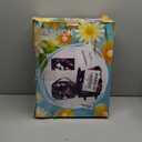 3Pcs Rolling Backpack for Girls, 19 Inche Rose Roller Bag with Wheels, Adults Wheeled Bookbag Set for Women(Black)