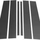 6 Pcs Door Pillar Window Trim for Nissan Titan 2004-2015 Front Rear Left Right Anti Scratch Sticker Pillar Posts Cover Carbon Fiber Pattern Black