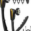 Back Shaver for Men: Long Foldable Handle Electric Back Razor with 6D No-Scratch Shaving - Waterproof Grooming Kit for Body/Beard/Head/Face Hair Removal, Gifts for Husband Dad (Black)