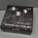 25Pack 2W S14 LED Glass Bulbs for Outdoor String Lights Replacement, E26 Medium Screw Base, 2700K Warm White LED Edison Light Bulb, 2 Watt to Replace 11w/20w/25w s14 Incandescent Bulbs