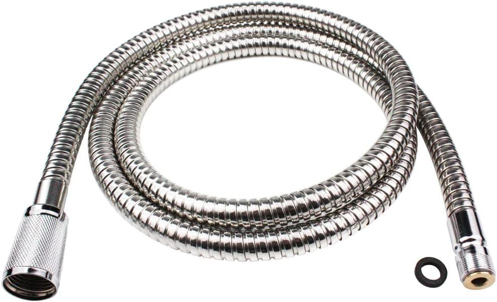 46092000 Pull Out Spray Hose for Grohe Kitchen Faucets, Pull Down Kitchen Faucet Hose Replacement for Alira and Ladylux and Euro Plus, 59-Inch Chrome Finish (Chrome Finish)