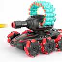 RC Dart Shooting Tank - Remote Control Battle Car with Shooting Turret - Motorized Robot Toy for Kids - Action Gift for Boys - RC Vehicle - Includes Compatible Darts