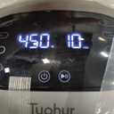 Typhur Dome 2 AI Smart Air Fryer, Large Flat Airfryer with Top & Bottom Heating, Self-cleaning Digital Fryer, PFAS free Ceramic Basket, Fits a 12" Pizza or Steaks, Whisper-Quiet, 120V (Silver)