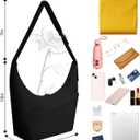 Crossbody Sling Bag for Women - Crescent Cross Body Hobo Bags Waterproof Travel Shoulder Tote HandBags (Black)