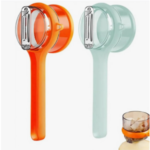 Kitchen Special Fruit and Vegetable Peeler with Box Storage,Potato Peeler, Fruit Carrot Vegetable Peeler with Catcher,DoubleSided Stainless Steel MultiFunction Peelers For Home Kitchen (Blue+Orange)