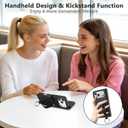 Vofolen for iPhone 17 Pro Case Wallet with Card Holder RFID Blocking Crossbody Strap Leather Flip Heavy Duty Drop Protective with Magnetic Clasp Zipper Pocket Metal Ring Wrist Strap Phone Case-Black