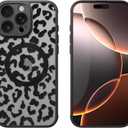 Magnetic for iPhone 17 Pro Case, Compatible with MagSafe, [Never Fade] Leopard Pattern for Women Men, Translucent Matte Shockproof Phone Case for iPhone 17 Pro 6.3 Inch 2025, Black