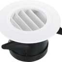 PATIKIL 3 Inch Round Air Vent, Ceiling Diffuser Grill Cover ABS Louver Soffit Vent with Screen for Bathroom Kitchen Living Room, White