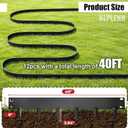 40FT-12pcs Galvanized Steel Landscape Edging, 40" x 8" Metal Garden Border, Hammer-in Lawn Edging for Landscaping, Lawn Edge for Garden, Yard & Pathway