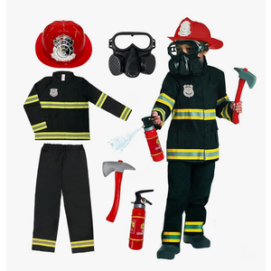 Morph Firefighter Costume for Kids (2 Colors) - Boys Fireman & Fire Fighter Costume for Halloween, Medium