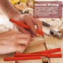 00 Pcs Heavy Duty Octagonal Hard Black Carpenter Pencils for Woodworking and Concrete Marking