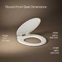 KOHLER Stonewood Quiet-Close, Round Toilet Seat Soft Close, Durable Wood, Easy Installation, Universal Fit, Home Essentials, Biscuit Finish, K-20467-96
