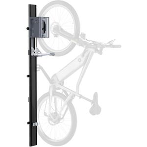 monTEK Automatic Lift EBike Rack  Fits 24-29" Tires, Heavy-Duty Vertical Wall Rack for Bicycles (Up to 71 lbs) - Effortless Lifting, Easy Install - Space-Saving Storage for Garage, Shed, BG (Black+Gray)