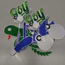 Suncalla 16 Pcs Golf Iron on Patches Embroidered Golf Sports Iron on Patches Decorative Applique Sew on for Hats Clothes Jackets Jeans Dress Backpacks Bags DIY Accessory Crafts(Blue and Green)