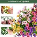 24 Bundles Artificial Flowers for Outdoor, UV Resistant Faux Artificial Plants No Fade Fake Plastic Flowers for Decoration Indoor Outside Garden Porch Window Box Home Wedding Farmhouse- Mix Color