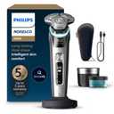 Philips Norelco Shaver i9000 Prestige, Wet & Dry Electric Shaver, Dark Slate Nova, SenseIQ Technology, Triple Lift & Cut System, 360 Rotating Dual SteelPrecision Blades, Charging Stand, XP9204/85 (Gray)