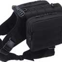 BYGD Dog Backpack for Hiking and Camping,Waterproof Lightweight Dog Hiking Backpack Harness with 2 Big Side Pockets Detachable Adjustable, Dog Saddle Bag for Large Dogs Walking Outdoor(X,XL Black)