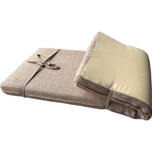 40 x 12 Inch Piano Bench Cushions for Indoor Furniture with Ties Non Slip Kitchen Dining Room Bench seat Cushion for Shoe Storage Ottoman Window Settee pad, Khaki