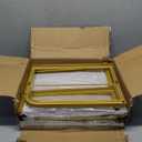 Rolling Makeup Vanity Cart, Makeup Organizer with Drawers, Bathroom Storage Cart, Under Desk Vanity Makeup Storage Cart with 3 Fabric Drawers for Nail Polish Brush Hair Tool (Gold)