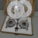 5 and 6 inch Recessed Can Light Conversion Kit, Ceiling Light Fixture Upgrade, Pendant & Hanging, 7 Inch Flat Steel Ceiling Medallion, White Finish 2 Packs