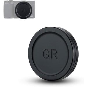 JJC Aluminum Lens Cap Cover Protector for Ricoh GR IIIx GR IIIx HDF GR3x HDF GR III GR III HDF GR3 HDF GR II GR2 with Soft EVA Interior -Black (Lens Cap for GR III/GR IIIx)