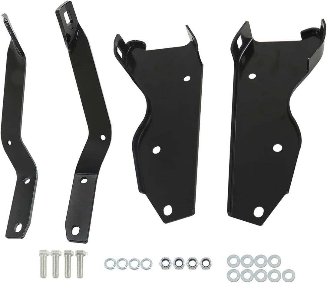 LABLT Rear Bumper Brackets Replacement for Pickup 2WD / 4WD 1964-1972, F-100, F-250, F-350, Black, Steel