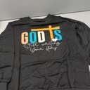 FASHGL Christian Sweatshirts Women Jesus Sweatshirt - Spirit Lead Me Shirt God Shirts Religious Crewneck Long Sleeve Top Black,smal