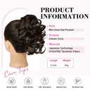 REECHO 9" Short Ponytail Extension, Classic Loose Curly Wavy Claw Clip Pony tails Hair Extensions HP001 Hairpieces for Women - Dark Brown with Highlights