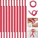 20 Pcs 17 Inch EVA Foam Twist Rubber Ties Reusable Bendable Cable Tie Straps Flexible Heavy Duty Twisty Ties for Organizing Cords Bundling (Red)