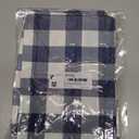 Smiry Rectangle Picnic Table Cloth, Elastic Waterproof Fitted Vinyl Tablecloths, Flannel Backed Buffalo Plaid Table Covers for Dining, Camping, Outdoor (White and Navy, 30" x 48")