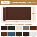 Leather Repair Patch, 17X79 Inch Self Adhesive Leather Repair Tape, Large Vinyl Patch Kit for Couches, Sofa, Furniture, Car Seats, Office Chairs, Cabinets, Handbags Beige, 17X79 Inch