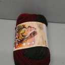 Lion Brand Yarn Scarfie Yarn for Knitting and Crocheting, Deep Red/Dark Green, 1 Pack