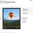 JCJMY 15x18 Picture Frame Black for Poster Photo Picture, Horizontal and Vertical Formats for Wall Hanging, 15 x 18 Wall Gallery Poster Photo Frame for 15 by 18 Photos Posters, Black