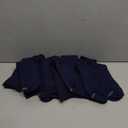Hanes girls Uniform Crew Socks, Plain White Crew Socks, Knit Crew Socks for Girls, 10-pairs, Size Large, Navy Blue