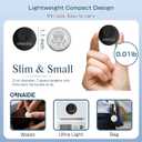 Air-Tags-2 Pack, Smart Air Tracker Tag, Bluetooth Tracker for Apple Find My (iOS Only), Waterproof Key Finder Tracking Device for Kids Keys Luggage Bags Wallets Pets and More - Black&White