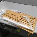 BAMBOOHOMIE Baby Clothing Rack for Toddler, Pets Clothes Rack with Storage Box & Adjustable Hanging Rod for Dogs/Cats, Baby Shower Clothes Closet Rack with Handle for Nursery Room (Natural, Baby)