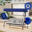 Porch Swing Canopy Replacement Top, Swing Chair Canopy Replacement for GT Porch Swing Model GCS00229C (Blue)