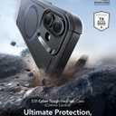 ESR for iPhone 17 Phone Case, 23ft Military-Grade Drop Protection, Shock-Absorbing Rugged Cover, MagSafe Accessories Compatible, Cyber Series, Black