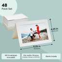 BEST PAPER GREETINGS 48 Pack Photo Frame Cards with Envelopes, Notecards for 4x6 Picture Insert (Ivory)