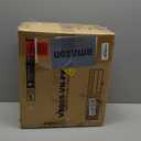 GREENSTELL Small Vanity Stool Chair with Storage and Folding Back, 13.4" x 15" x 30" Square Faux Fur Soft Ottoman, 4 Metal Legs with Anti-Slip Feet, Furry Padded Seat for Makeup, Bedroom, Pink