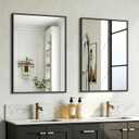 Bathroom Mirror for Wall, 2 Pack 20"x30" Black Vanity Mirror with Metal Frame for Over Sink, Bathroom, Bedroom, Living Room, Entryway